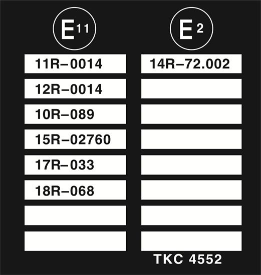 Picture of Triumph Spitfire 1500 1979 - 1980  E11 / E2 patents Decal / Sticker