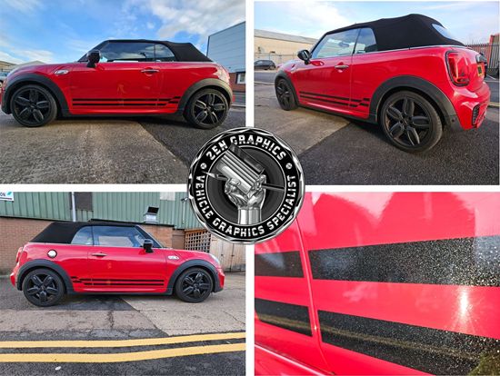 Zen Graphics - Mini F56 3 Door / F57 Cabriolet side Stripes / Stickers