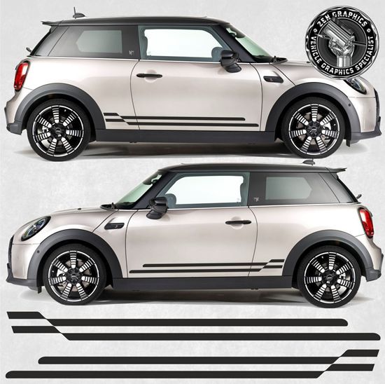 Picture of Mini F56 3 Door / F57 Cabriolet Cooper S side Stripes / Stickers