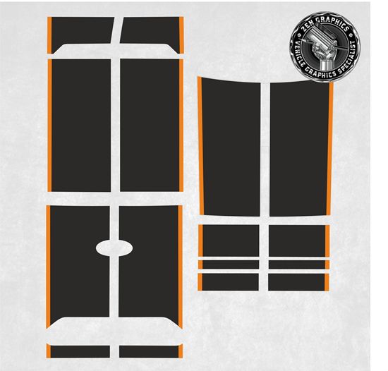 Picture of Transit Custom Tailgate Door (H1) 2018 - 2023  Bonnet, Bumper & Barn Door Stripes / Stickers