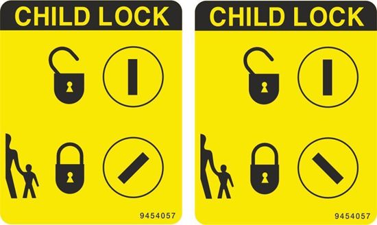 Picture of Volvo V70 Child Lock replacement Decals / Stickers