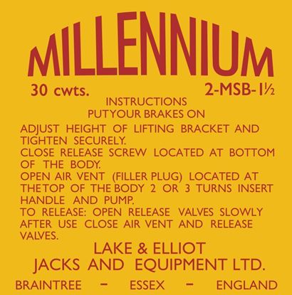 Picture of Jaguar XKS, Aston Martin, Jensen Millennium jacks and equipment Decal / Sticker