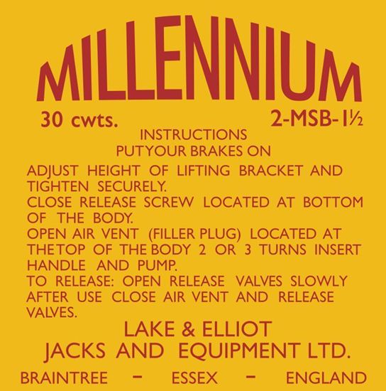 Picture of Jaguar XKS, Aston Martin, Jensen Millennium jacks and equipment Decal / Sticker