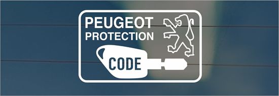 Picture of Peugeot Protection Code Glass Decals / Stickers