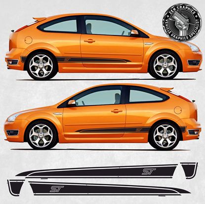 Picture of Ford Focus ST MK2 3 Door side Stripes / Stickers