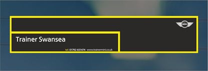Picture of Trainer Mini - Swansea Dealer rear glass Sticker