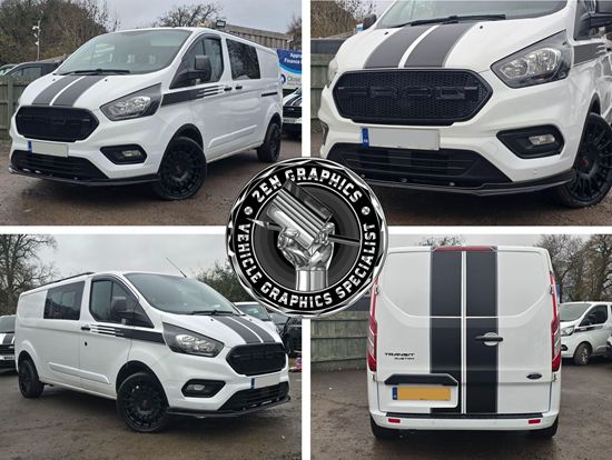 Picture of Transit Custom 2018-23 Bonnet, side and rear Stripes / Stickers