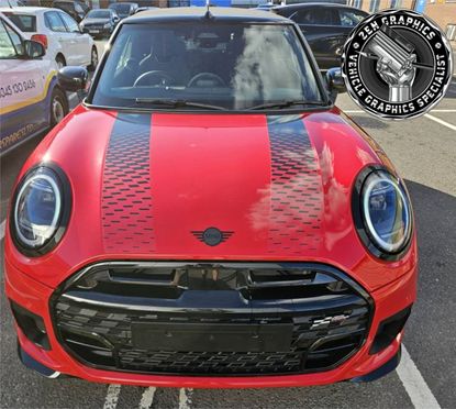 Picture of Mini F67 Cabriolet Gloss Black / Transparent OEM spec Bonnet Stripes / Stickers