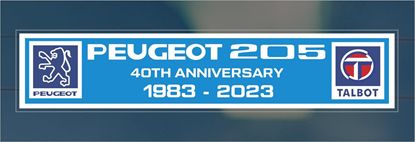 Picture of Peugeot 205  40th Anniversary 1983 - 2023 rear Glass  Sticker / Decal