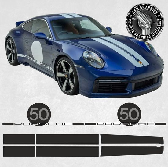 Picture of 992 Sport Classic side Graphics and over the top Stripes