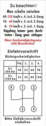 Picture of Porsche 356 pre A 356A shift pattern windshield replacement Decal / Sticker