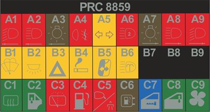 Picture of Range Rover  Classic replacement Fuse Box Detail Rating Decal / Sticker