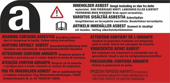 Picture of Land Rover Defender 90 / 110 Asbestos Warning Decal / Sticker