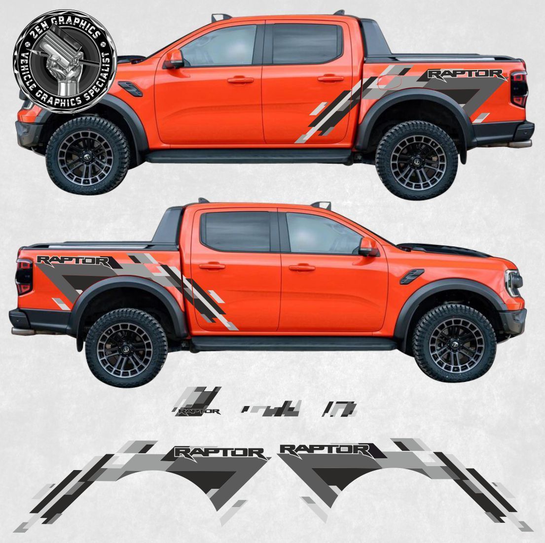 Zen Graphics - Ford Ranger Raptor Gen 2019 onwards Geometric Camo ...
