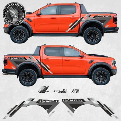 Picture of Ford Ranger Raptor Gen 2019 onwards Geometric Camo Decals / Stickers