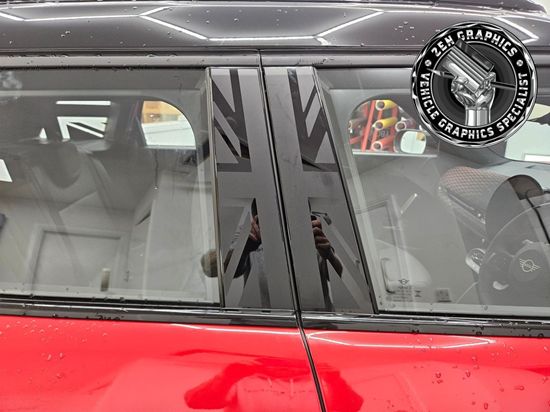 Picture of Mini J05 Aceman B Pillar Black Jack Decals / Stickers