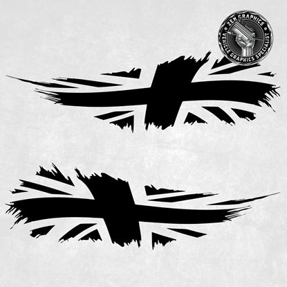 Picture of Torn Union Jack Style Decals / Stickers