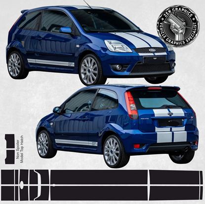 Picture of Ford Fiesta MK6 ST / ZS / Base Model OTT Stripes  / Stickers PANEL FIT