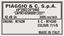 Picture of Vespa / Piaggio  replacement VIN Decal / Sticker