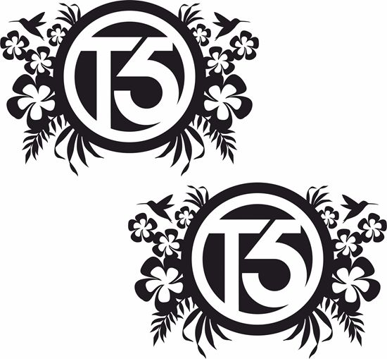 Picture of "T5" Florals Decals / Stickers