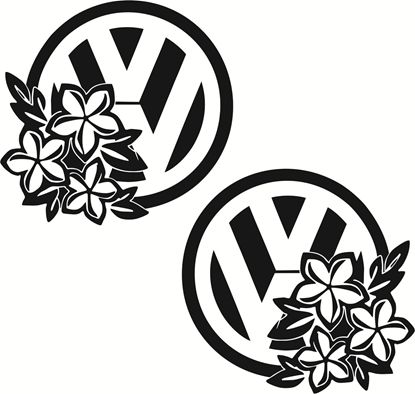Picture of V Dub Floral Decals / Stickers