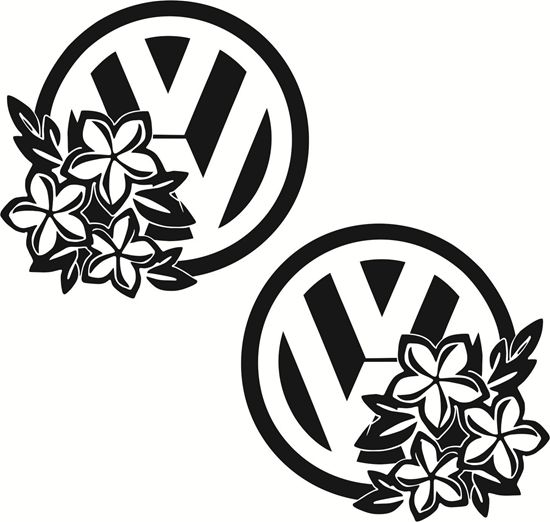 Picture of V Dub Floral Decals / Stickers