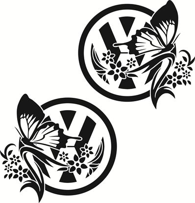 Picture of V Dub Butterfly Decals / Stickers