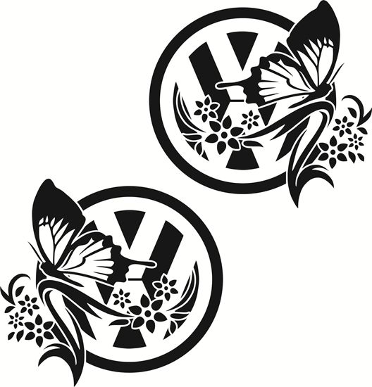 Picture of V Dub Butterfly Decals / Stickers