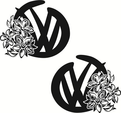 Picture of V Dub Floral Decals / Stickers