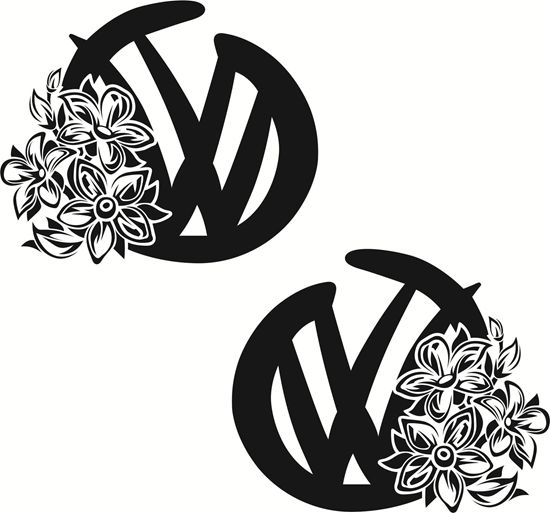 Picture of V Dub Floral Decals / Stickers