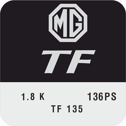 Picture of MG TF replacement Door Pillar Decal / Sticker