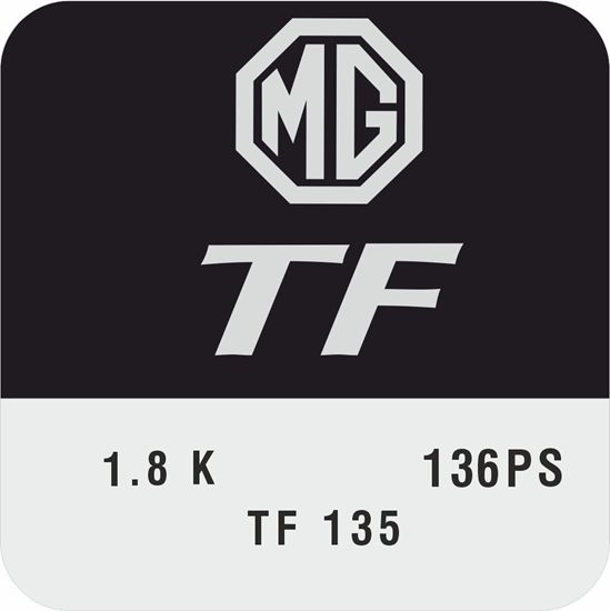 Picture of MG TF replacement Door Pillar Decal / Sticker