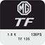 Picture of MG TF replacement Door Pillar Decal / Sticker