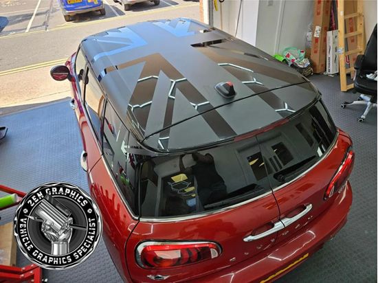 Picture of Fits Mini F54 Clubman  Roof Union Jack graphic / Sticker