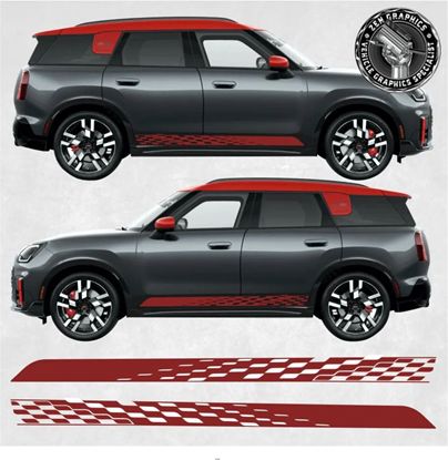 Picture of Fits Mini U25 Countryman Sport side Stripes / Stickers