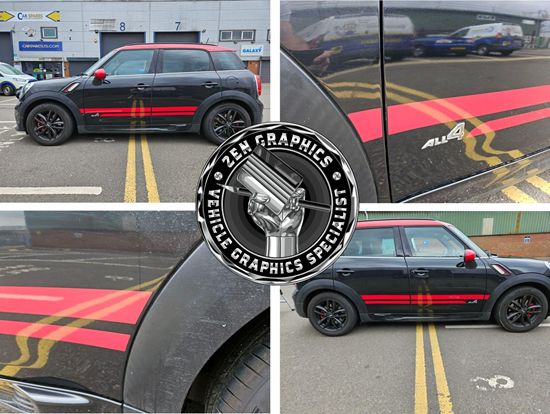 Picture of Fits Mini R60 Countryman Dual Sport side Stripes / Stickers