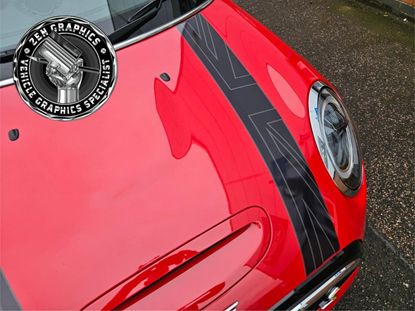 Picture of Fits Mini F55 / F56  Cooper S / JCW Union Jack Bonnet stripes