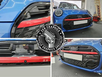 Picture of Fits Mini F66 / F65 Grille with centre sensor Stripe  / Sticker