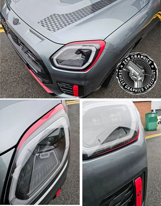 Picture of Fits Mini U25 Countryman Headlight vinyl Accents