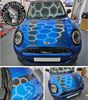 Picture of Gloss Black / Transparent Mini F65 / F66 Sport Bonnet Stripes / Stickers