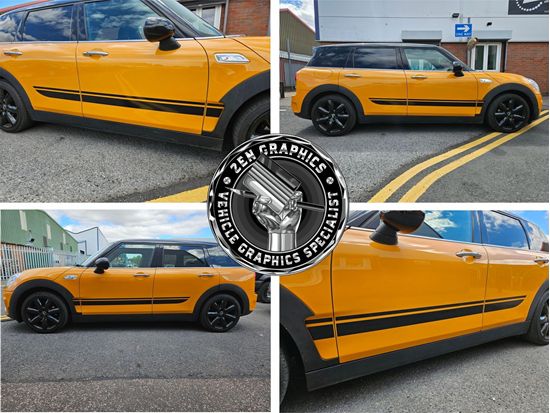 Picture of Fits Mini F54 Clubman Cooper / S side Stripes / Stickers