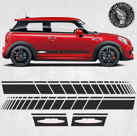 Picture of Fits Mini R56 / R57 / R58 / R59 JCW side Stripes