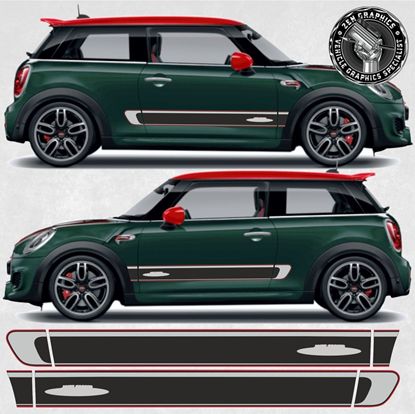 Picture of Fits Mini R56 / R57 / R58 JCW side Stripes / Stickers