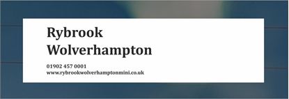 Picture of Rybrook Mini  - Wolverhampton Dealer rear glass Sticker