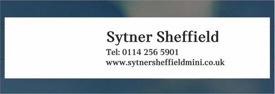 Picture of Sytner Mini  - Sheffield Dealer rear glass Sticker