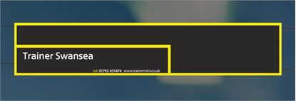 Picture of Trainer Mini - Swansea Dealer rear glass Sticker