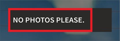 Picture of For Mini No Photos Please rear glass Sticker