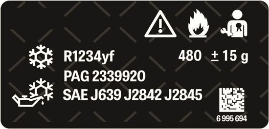 Picture of Fits Mini F54 Clubman - F55 / F56 / F57 Cooper Hatch LCi / LCi 2 Coolant Label / Sticker