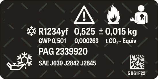 Picture of Fits Mini U25 Countryman Coolant Label / Sticker