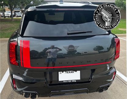 Picture of Fits Mini U25 Countryman JCW rear hatch Stripes / Stickers